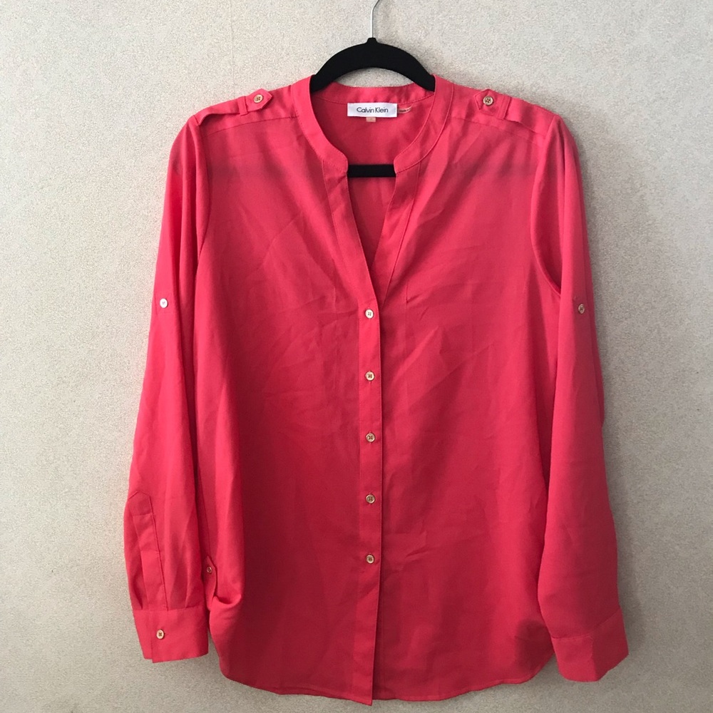 Calvin Klein button up blouse
